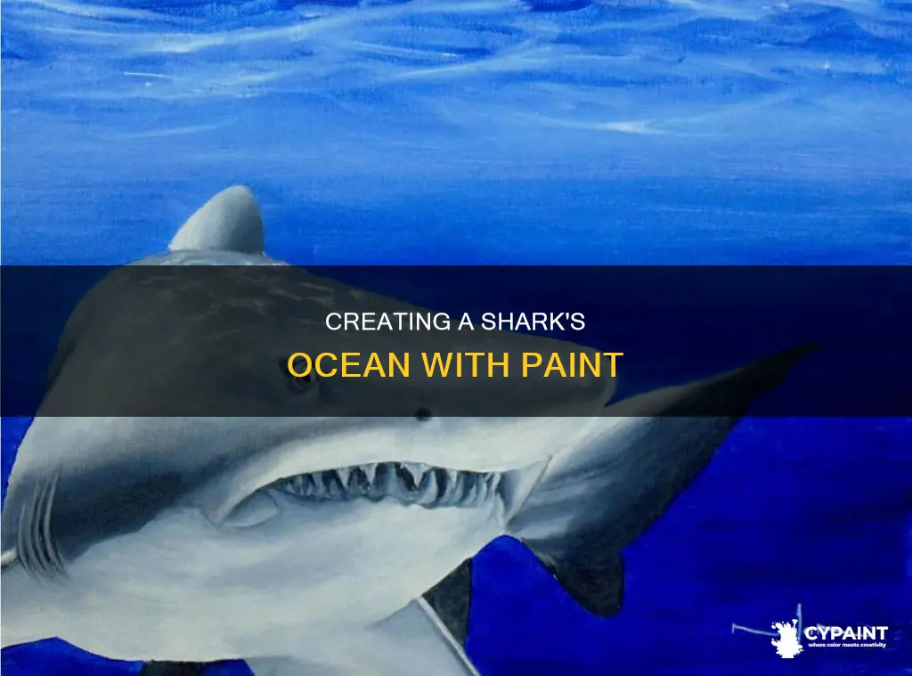 how to paint a ocean with a shark mouth