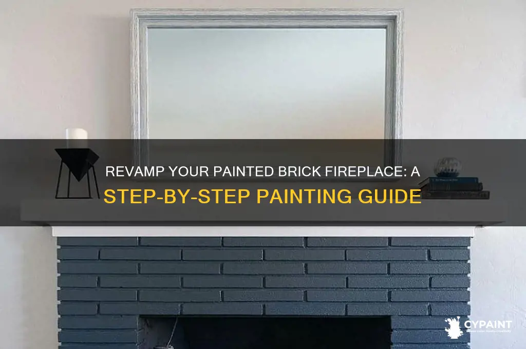 how to paint a painted brick fireplace