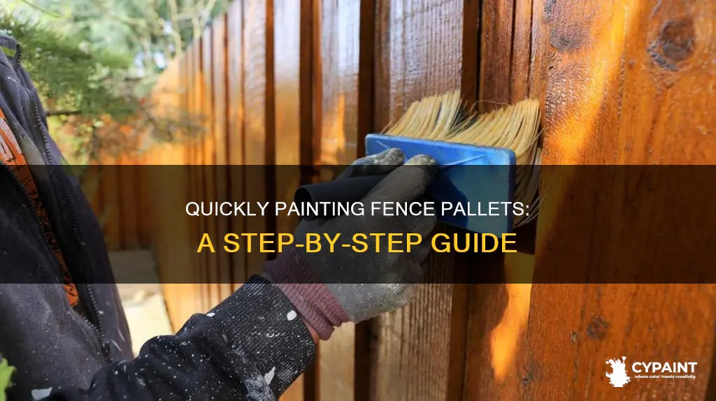 how to paint a pallet of fence boards fast