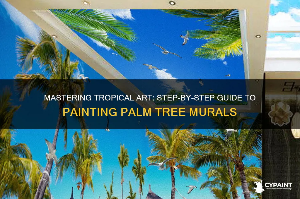 how to paint a palm tree mural