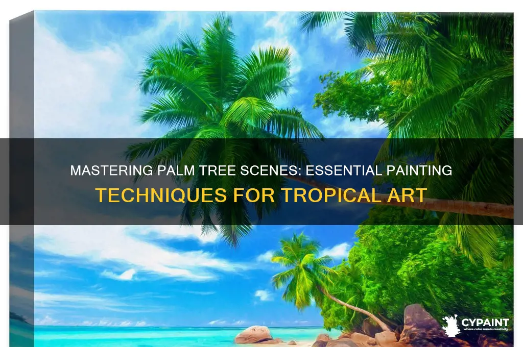 how to paint a palm tree sceens