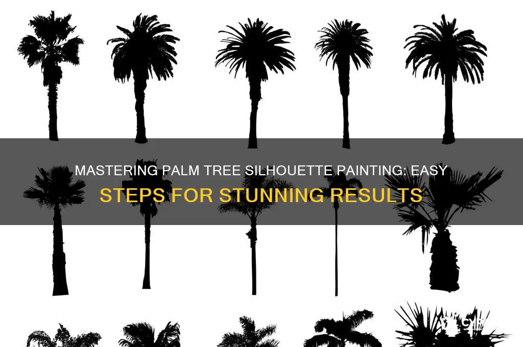 how to paint a palm tree silhouette