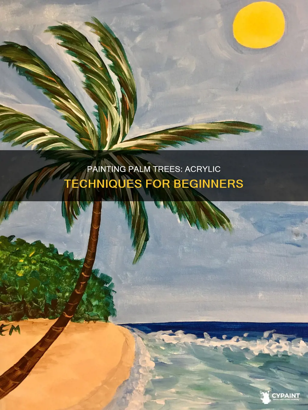 how to paint a palm tree with acylic paint