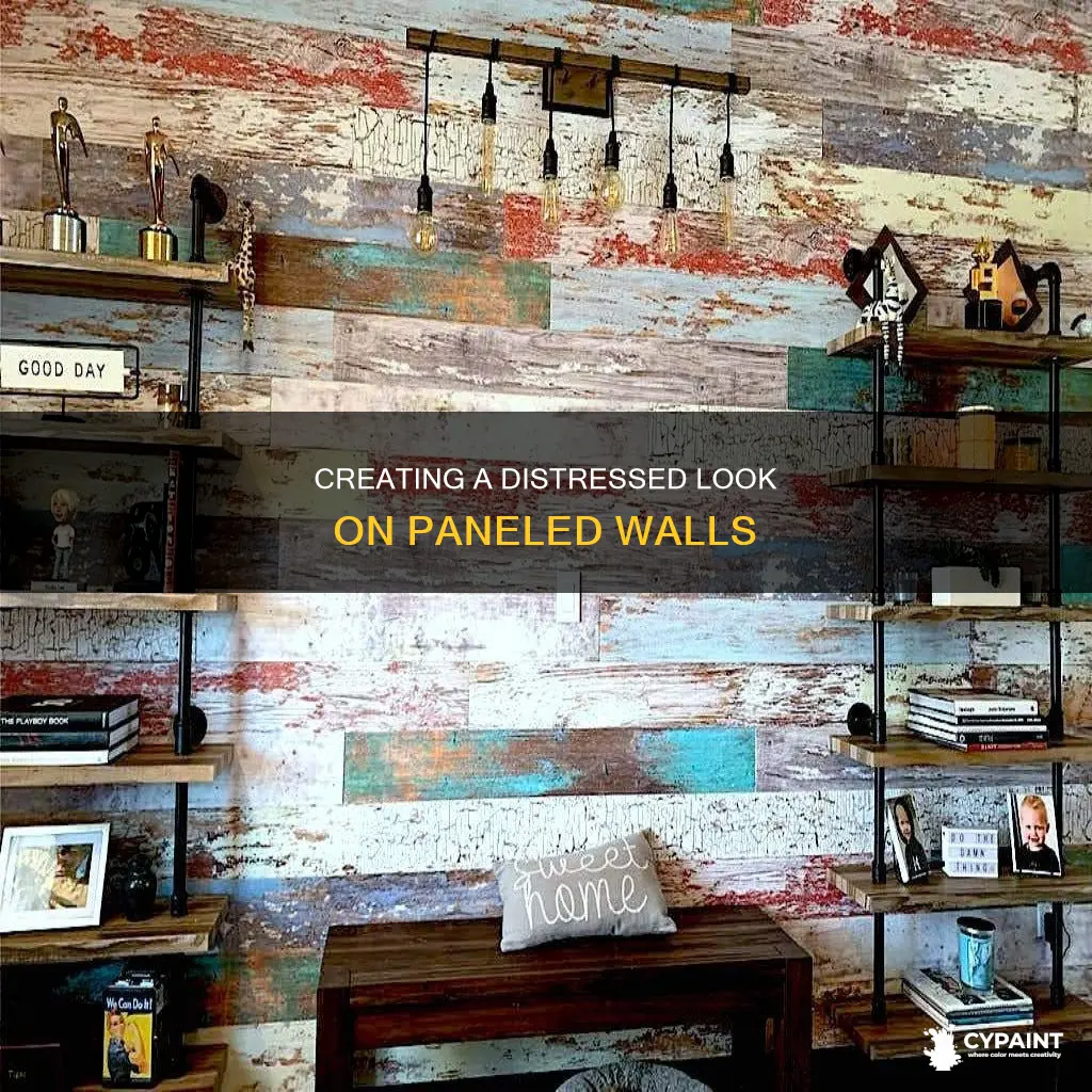 how to paint a paneled walk to look dustressed