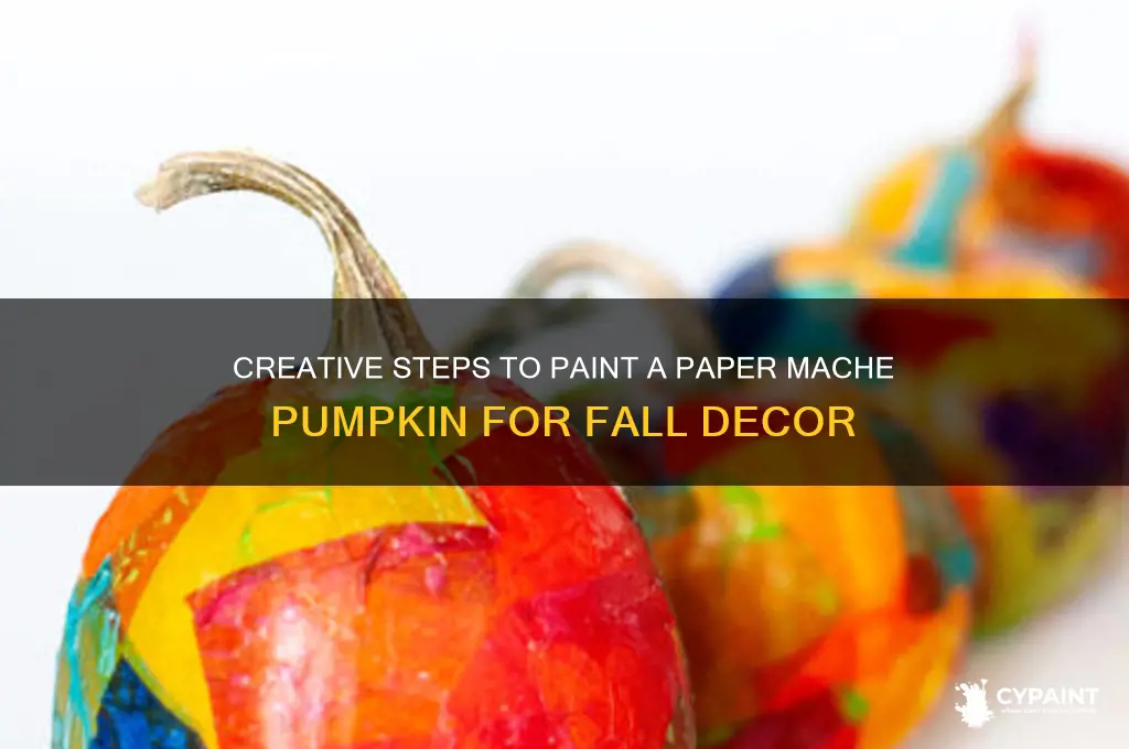how to paint a paper mache pumpkin