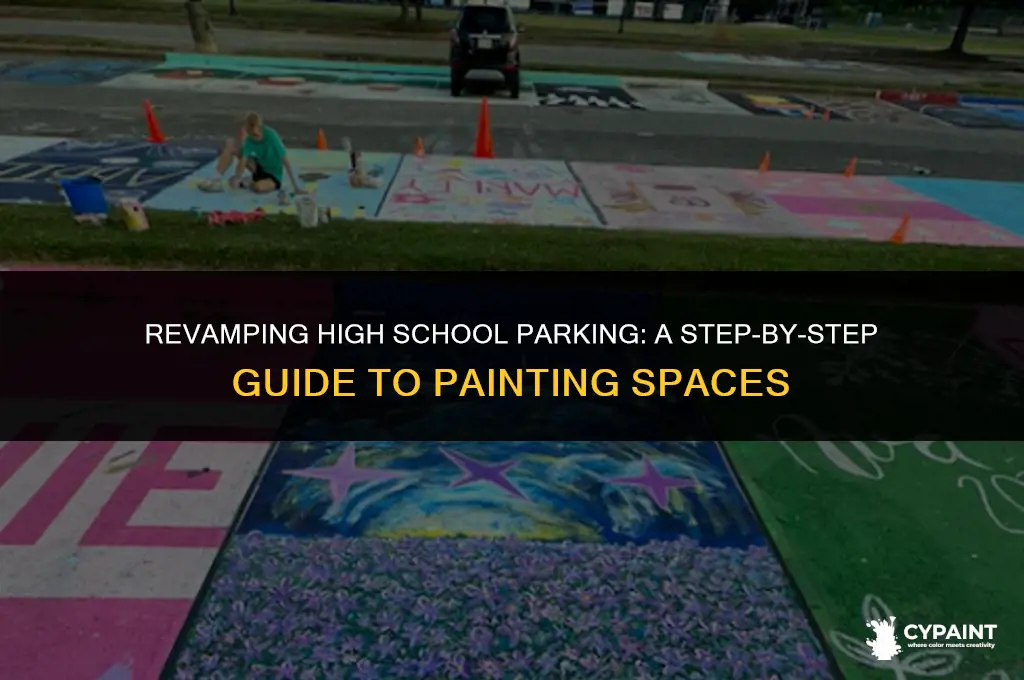 how to paint a parking space at a high school