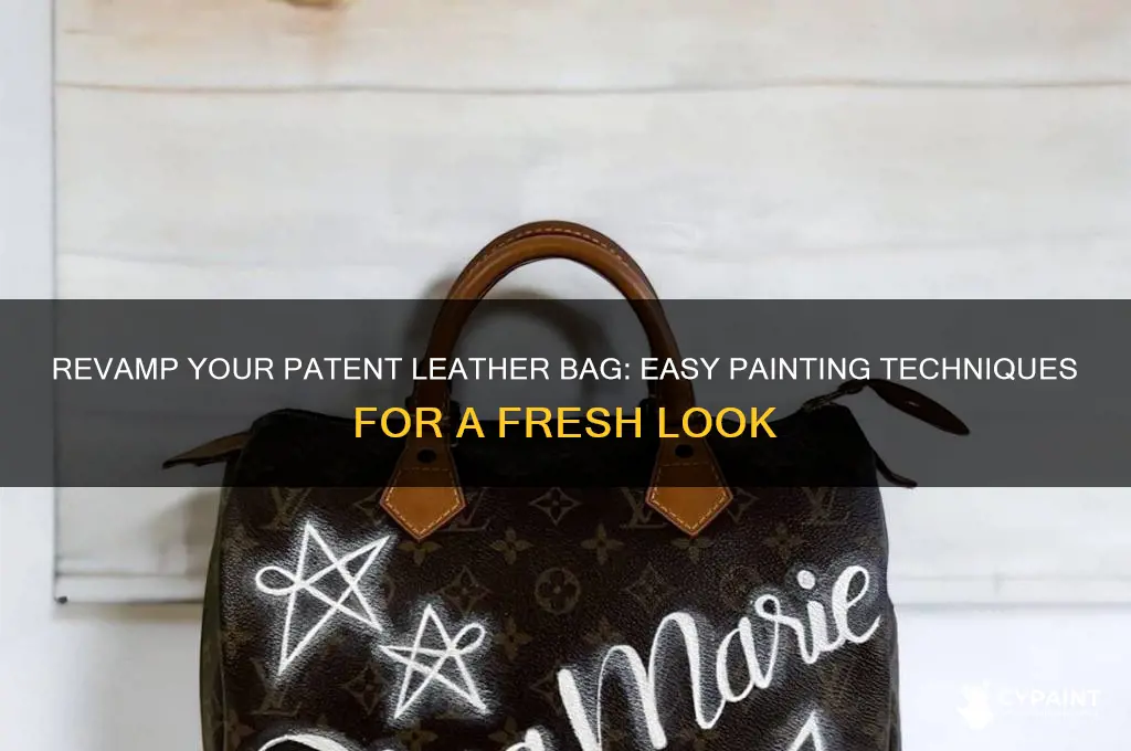 how to paint a patent leather bag