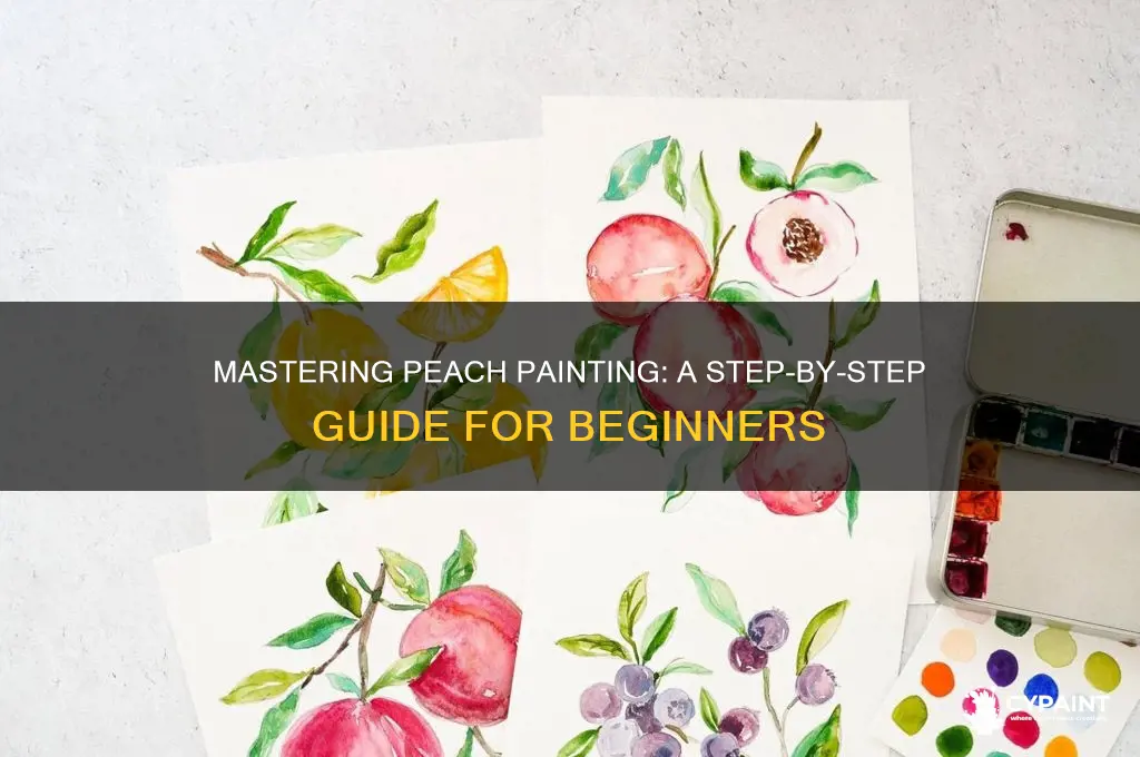 how to paint a peach step by step
