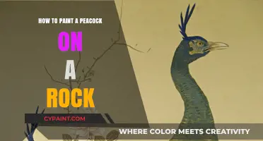 Rock Art Mastery: Painting a Vibrant Peacock on Stone Surfaces