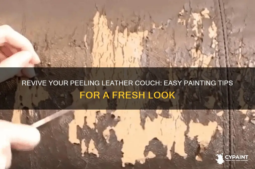 how to paint a peeling leather couch