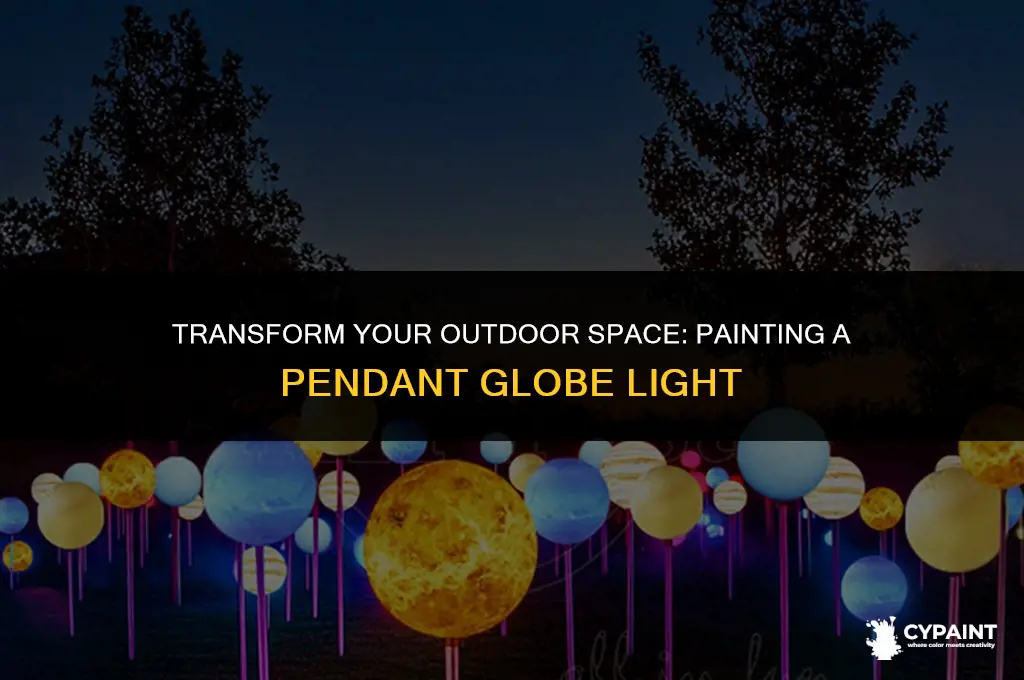 how to paint a pendant globe light on the outside