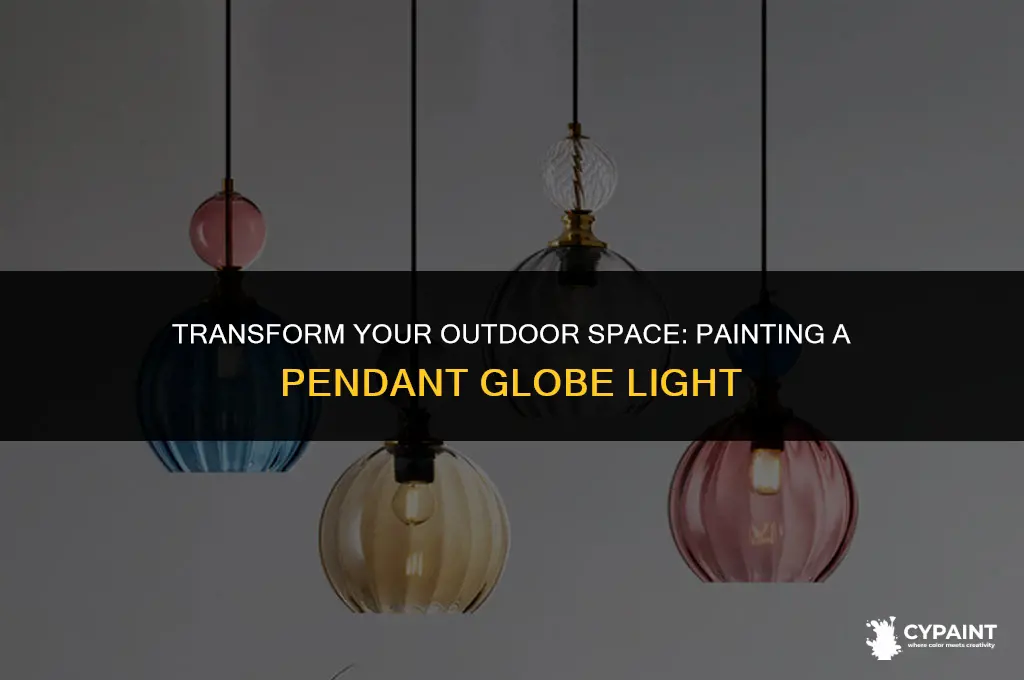 how to paint a pendant glone light on the outside