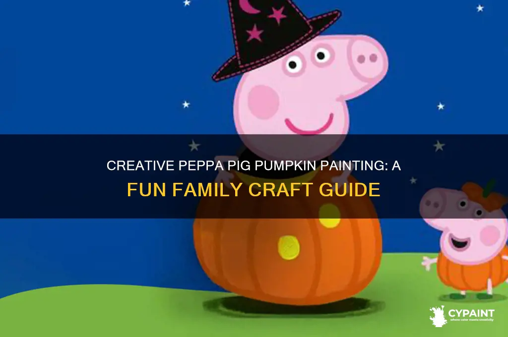 how to paint a peppa pig pumpkin