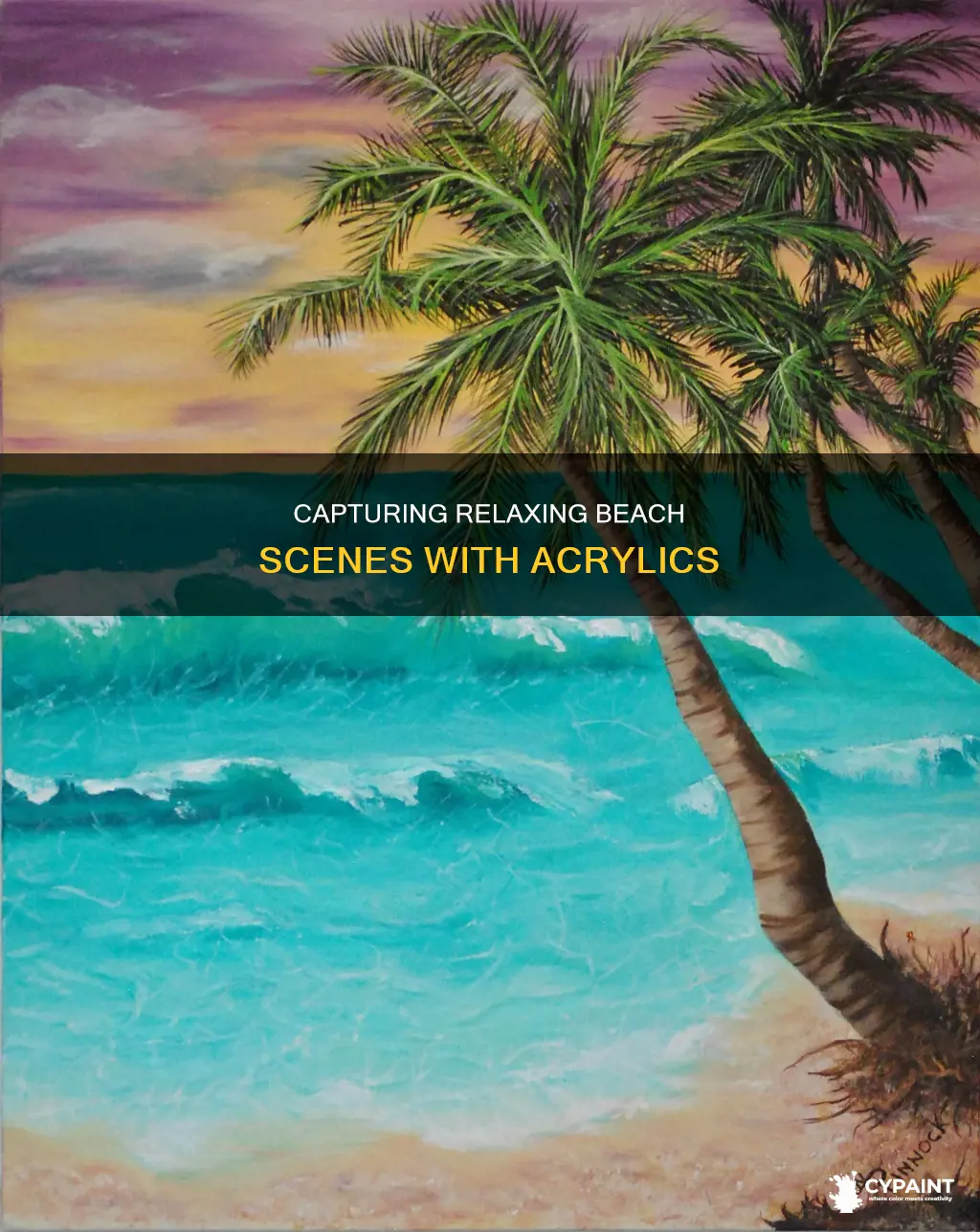 how to paint a person at the beach scene