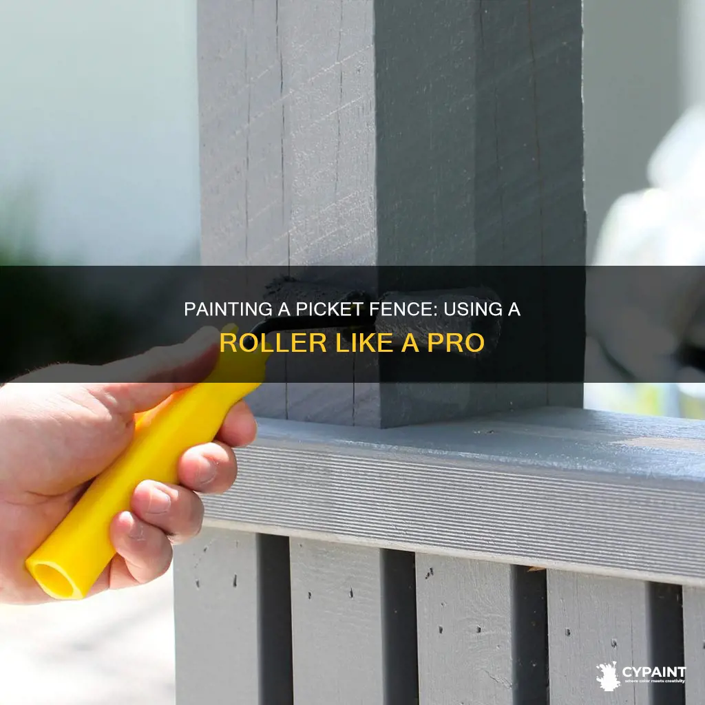 how to paint a picket fence with a roller