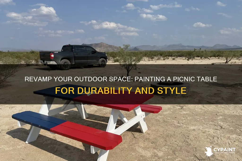 how to paint a picnic table for outside