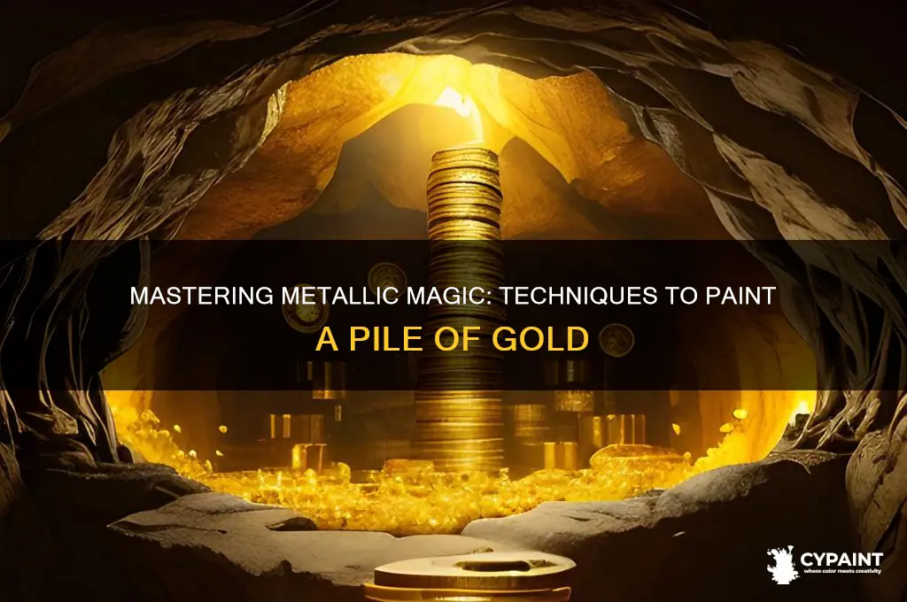 how to paint a pile of gold