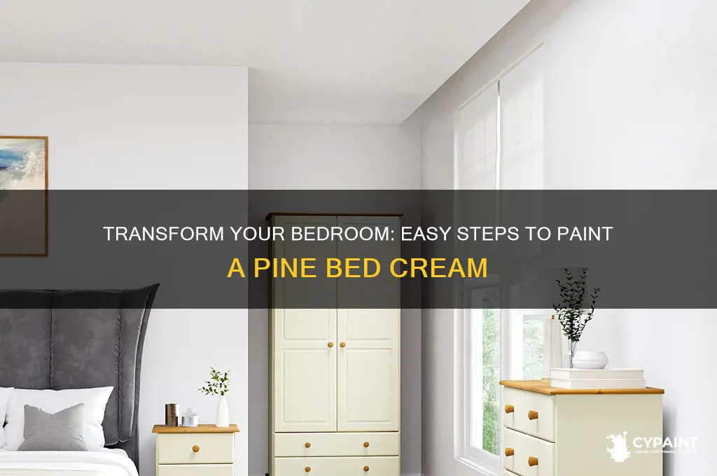 how to paint a pine bed cream
