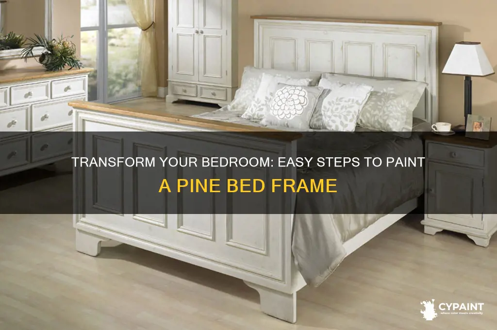 how to paint a pine bed frame