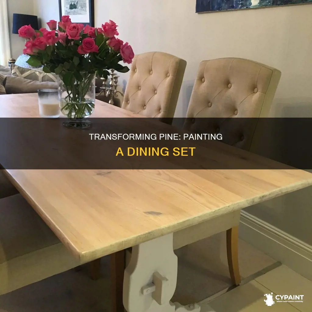how to paint a pine dining table and chairs