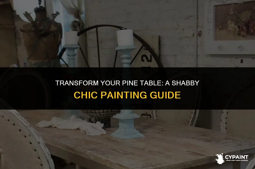 how to paint a pine table to look shabby chic