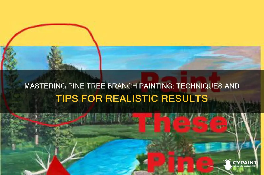 how to paint a pine tree branch