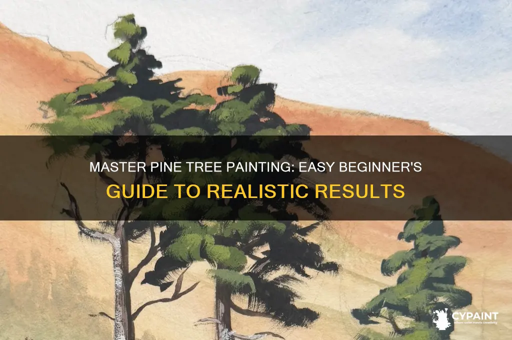 how to paint a pine tree for beginners