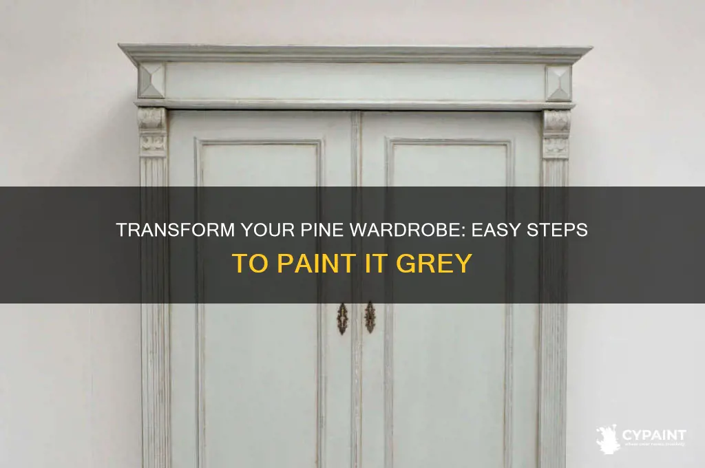 how to paint a pine wardrobe grey