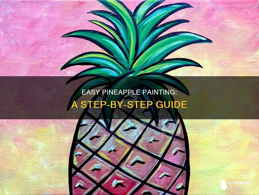 how to paint a pineapple easy step by step