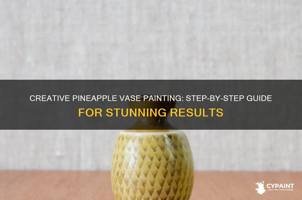 how to paint a pineapple on a vase