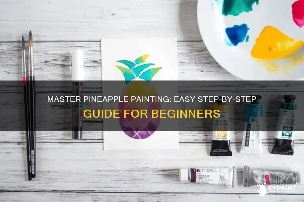 how to paint a pineapple step by step