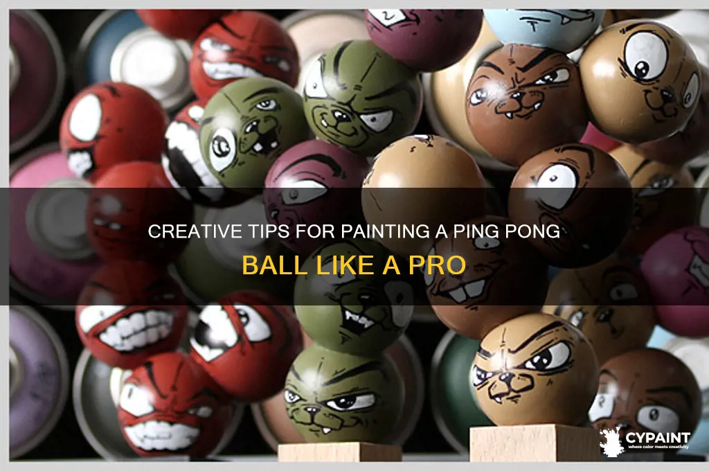 how to paint a ping pong ball