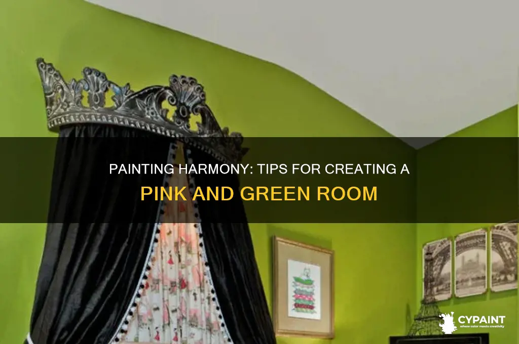 how to paint a pink and green room