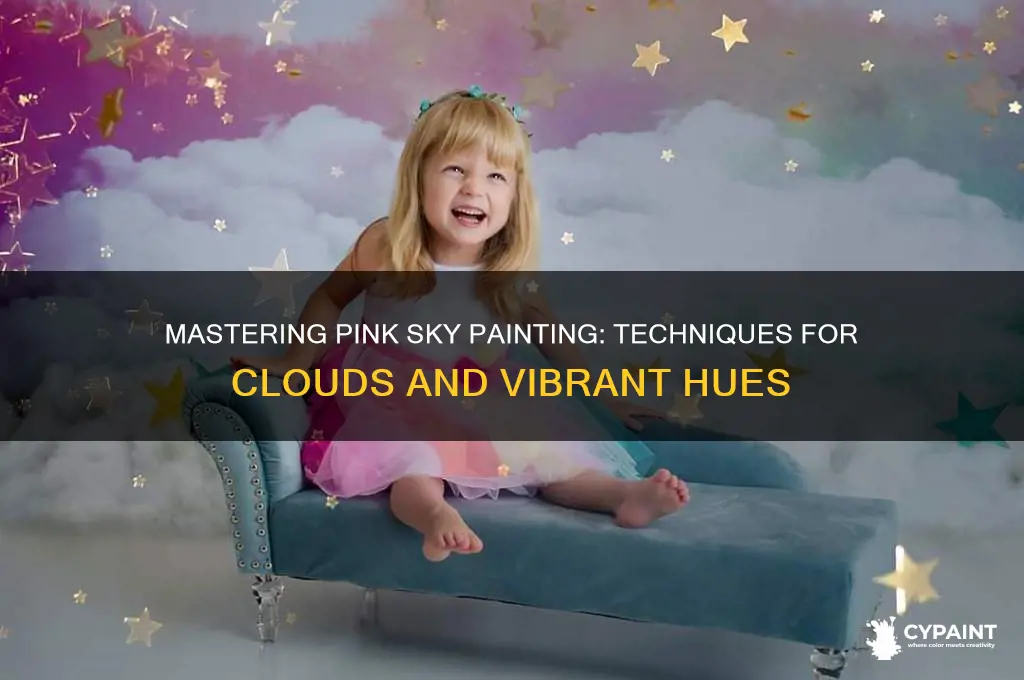 how to paint a pink sky with clouds