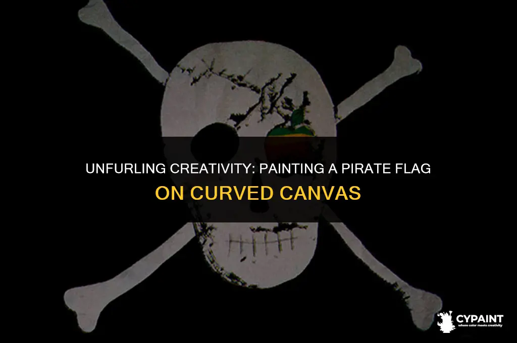 how to paint a pirate flag on a curved surface
