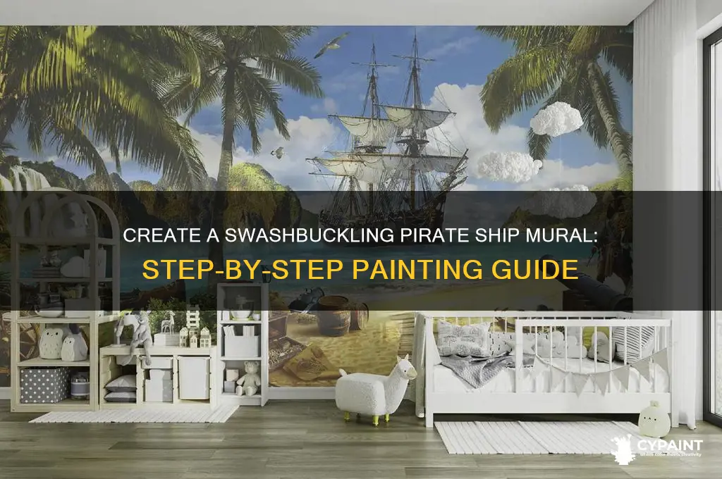 how to paint a pirate ship mural