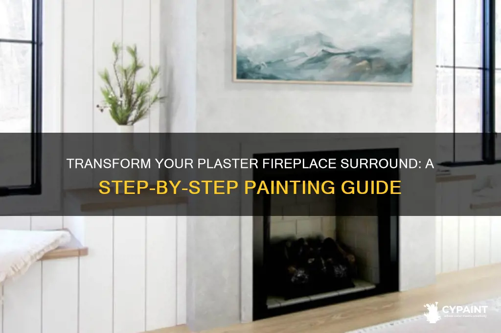 how to paint a plaster fireplace surround