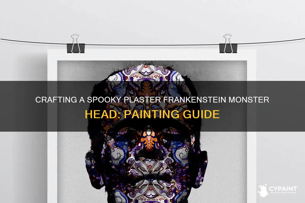how to paint a plaster frankenstein monster head