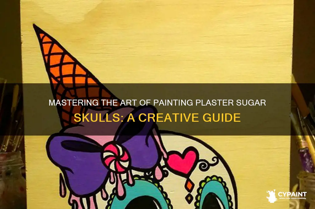 how to paint a plaster sugar skull