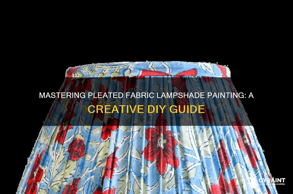 how to paint a pleated fabric lampshade