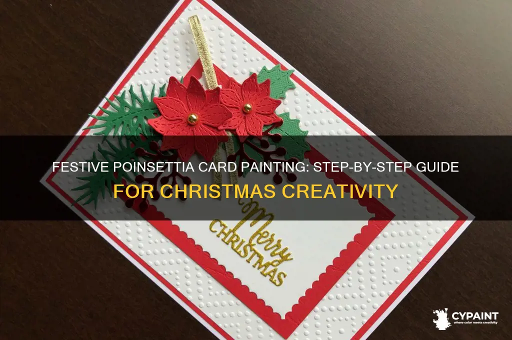 how to paint a poinsettia christmas card