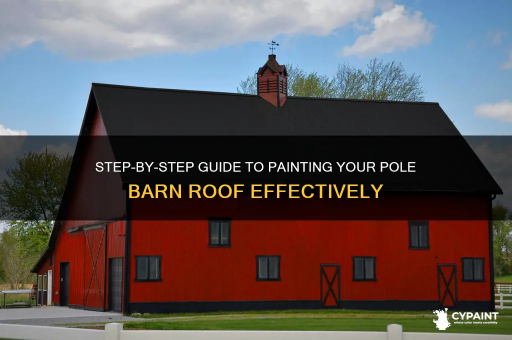 how to paint a pole barn roof