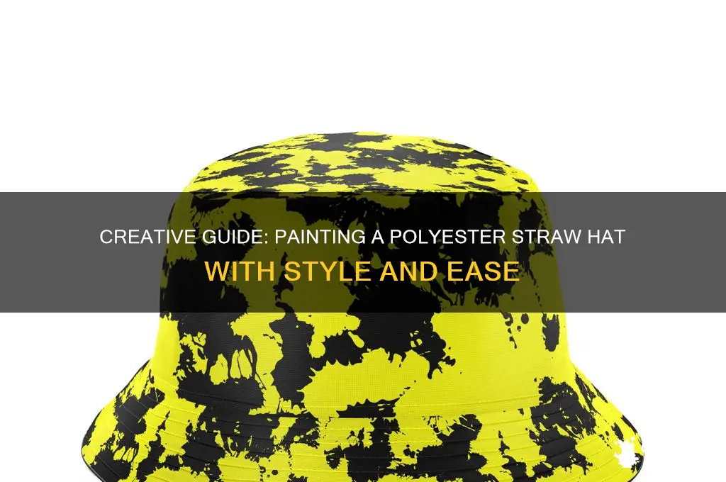 how to paint a polyester straw hat