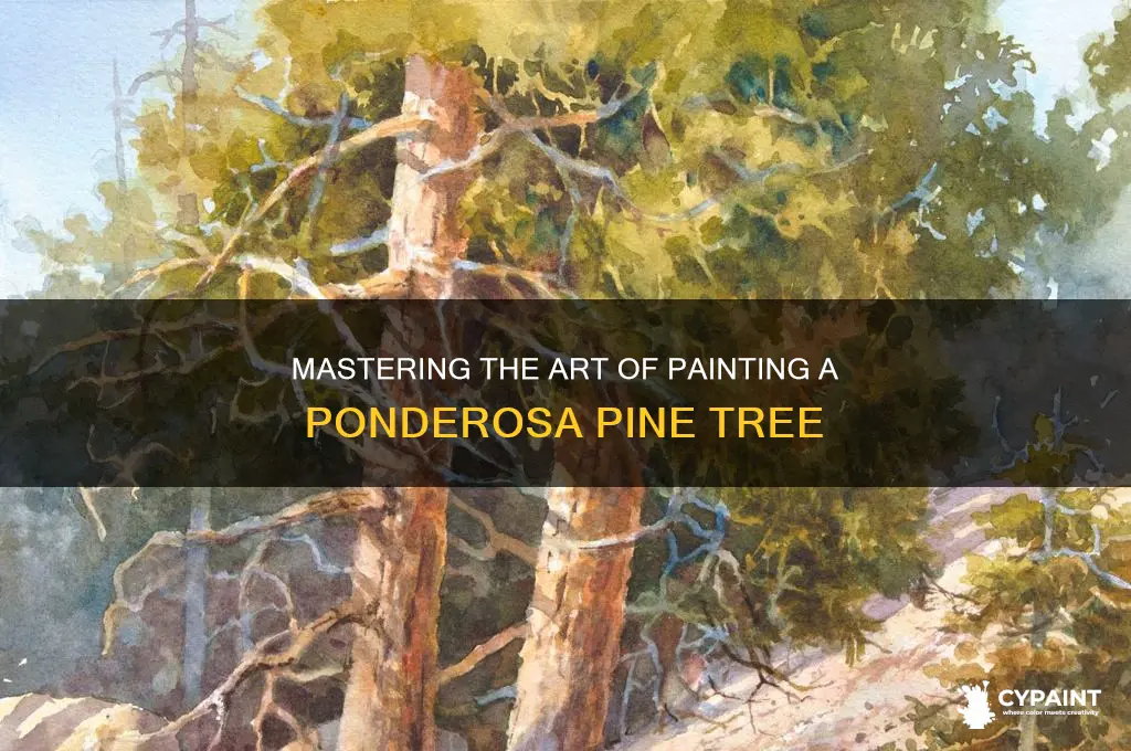 how to paint a ponderosa pine tree