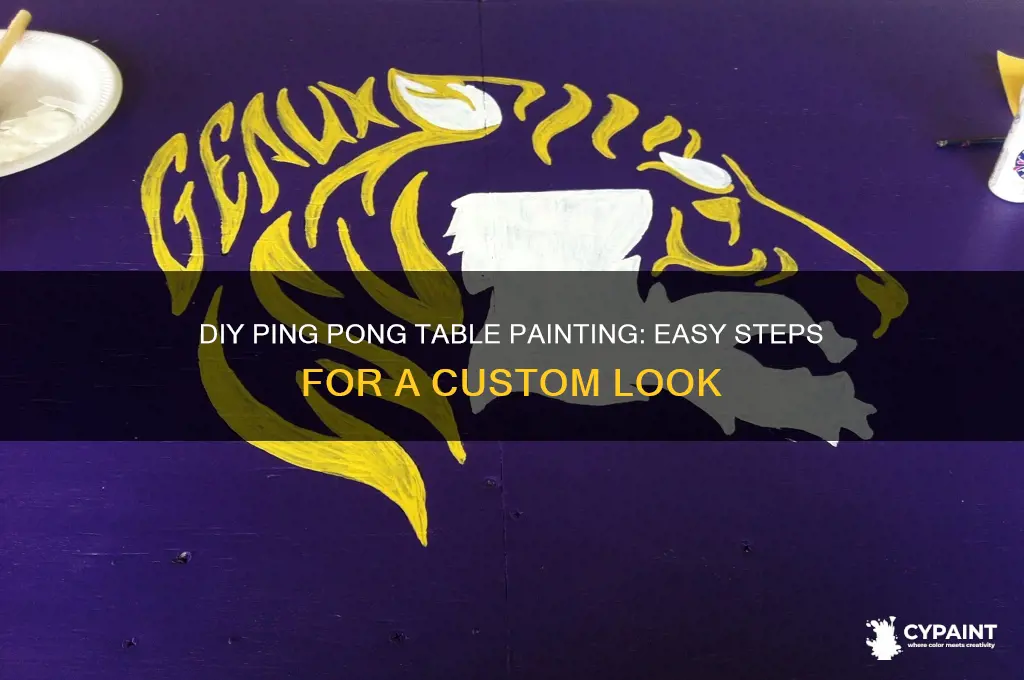 how to paint a pong table steps