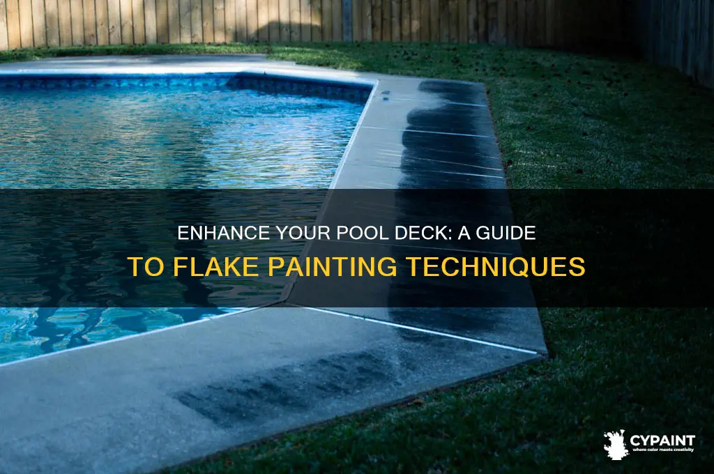 how to paint a pool deck with flakes