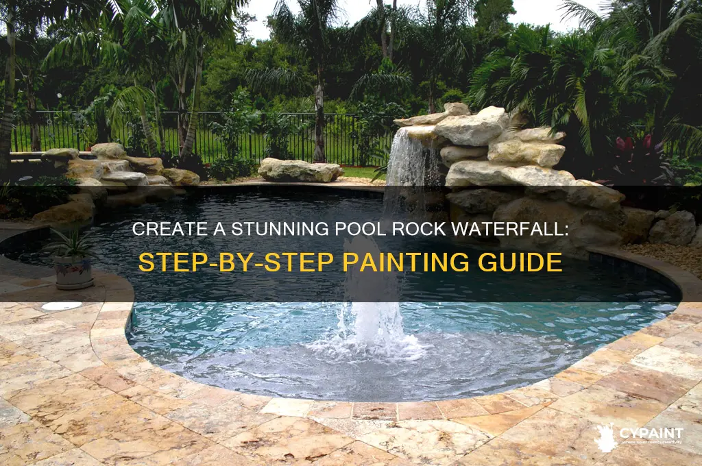how to paint a pool rock waterfall