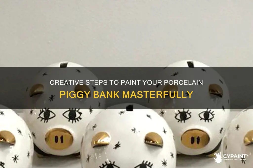 how to paint a porcelain piggy bank