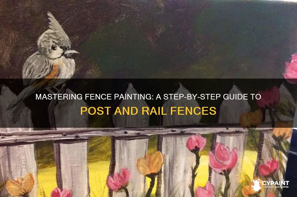 how to paint a post and rail fence