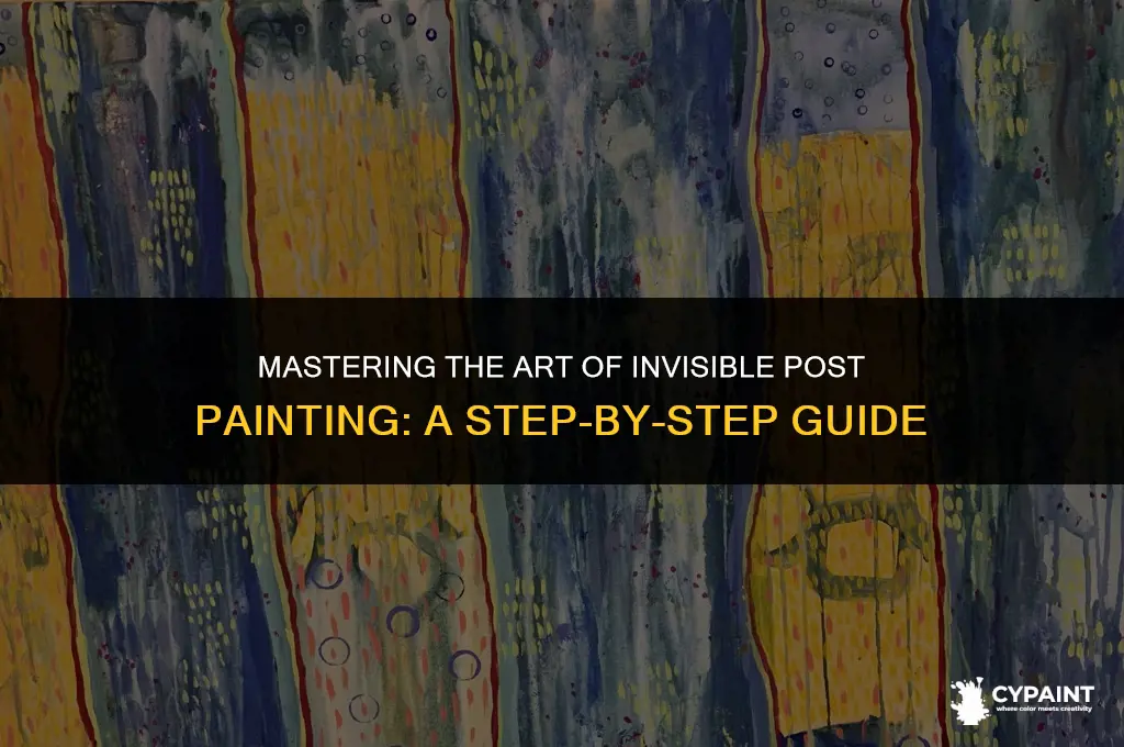 how to paint a post without showing on other side